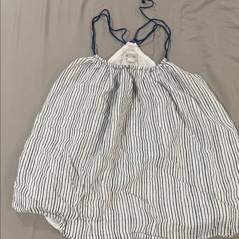 Converse Navy and White Striped Camisole Y2K boho minimalist XS